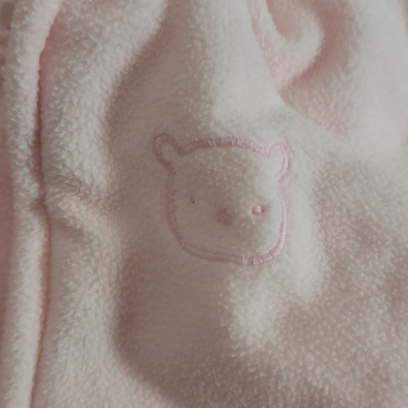 Old Navy Fleece Bear Snow Suit Pink 0-3 Months - Picture 8 of 10